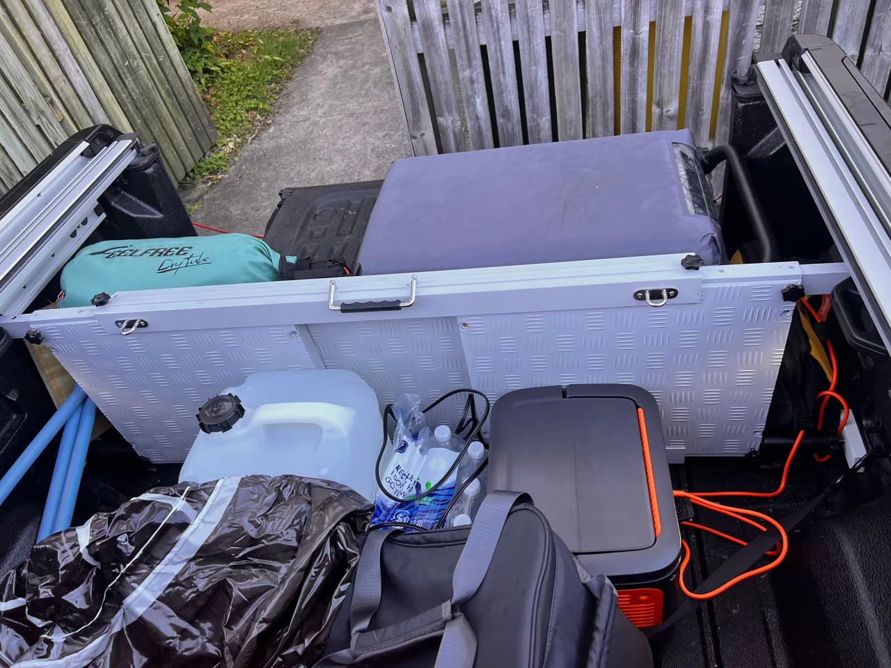 Updated prototype divider with secured cargo in the Ranger